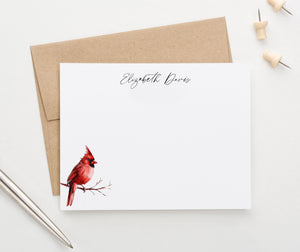 Elegant Cardinal Custom Note Cards And Envelopes