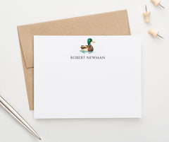 Rustic Personalized Duck Stationery For Letter Writing