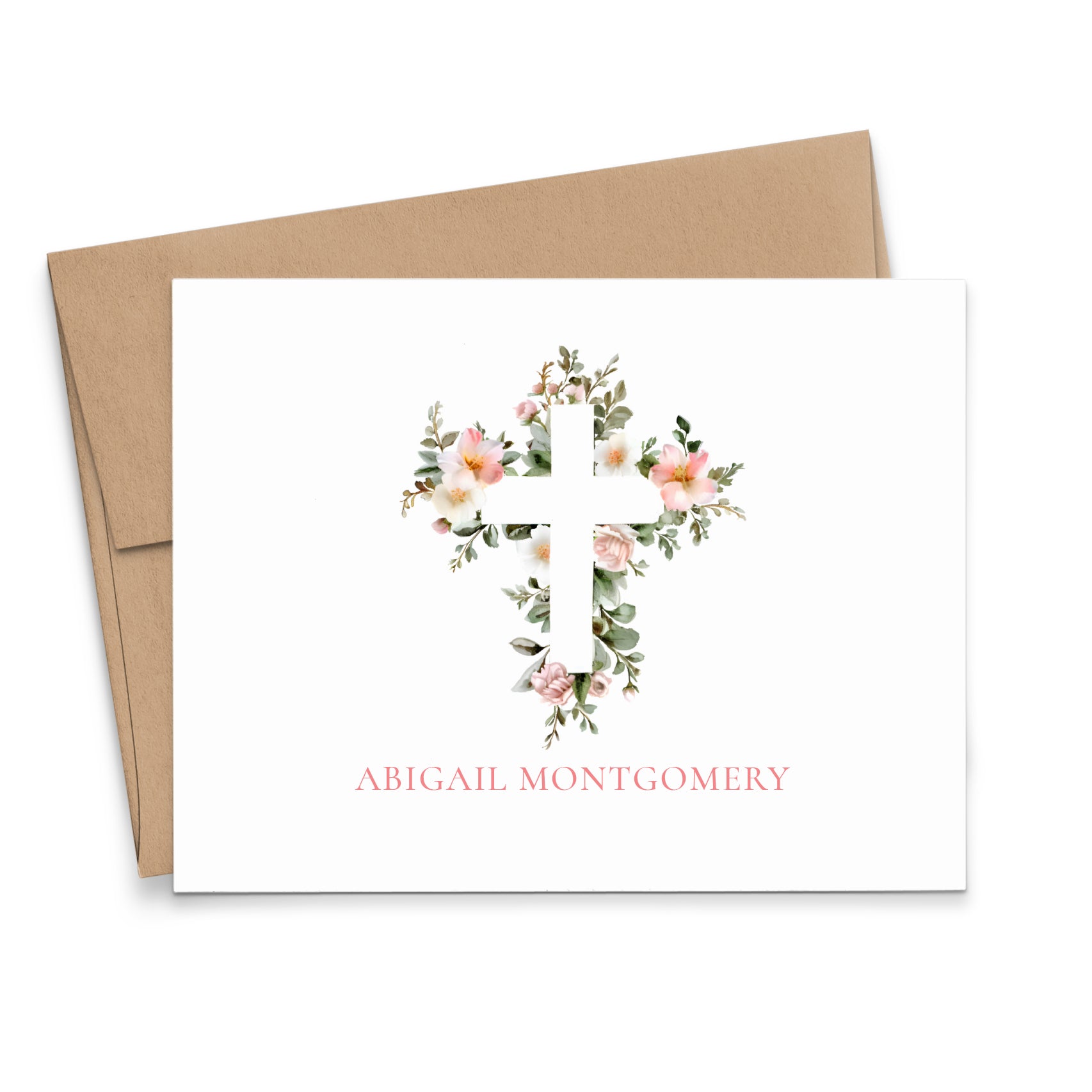 Folded Personalized Religious Note Cards For Women 