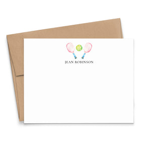 Colorful Pickleball Personalized Stationery Cards 