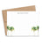 Watercolor Personalized Palm Tree Note Cards And Envelopes