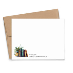Personalized Book Lover Note Cards With Envelopes