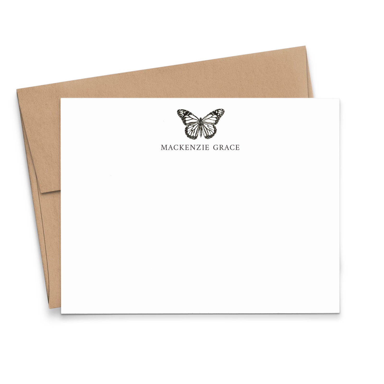 Personalized Butterfly Note Card Stationery Set