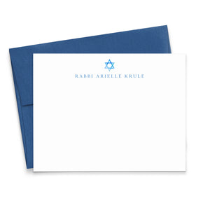 Personalized Star Of David Stationery Note Cards