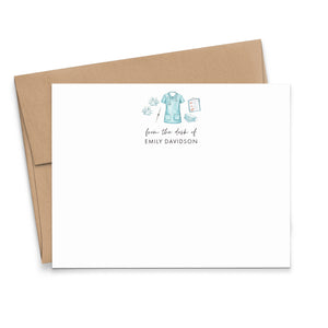 Personalized Veterinary Stationery Note Cards