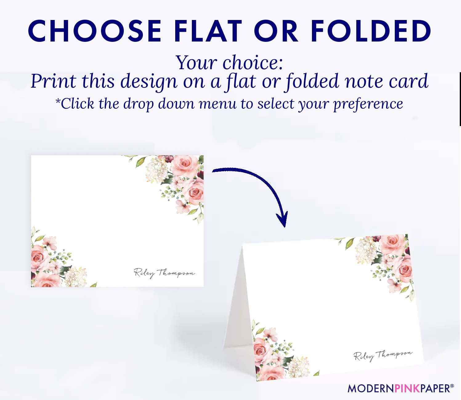 Blush Floral Personalized Stationery Set