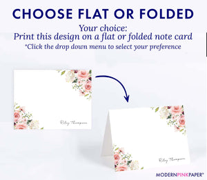 Blush Floral Personalized Stationery Set