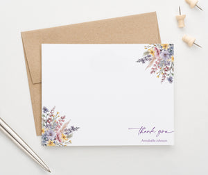 Custom Floral Thank You Cards For Couple
