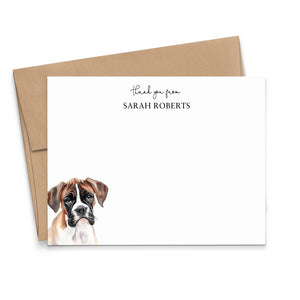 Custom Boxer Dog Thank You Card Or Choose Your Dog Breed