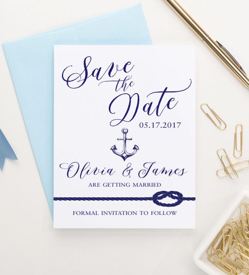 Nautical Wedding Save The Dates Personalized 