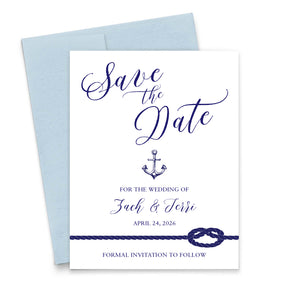 Nautical Wedding Save The Dates Personalized
