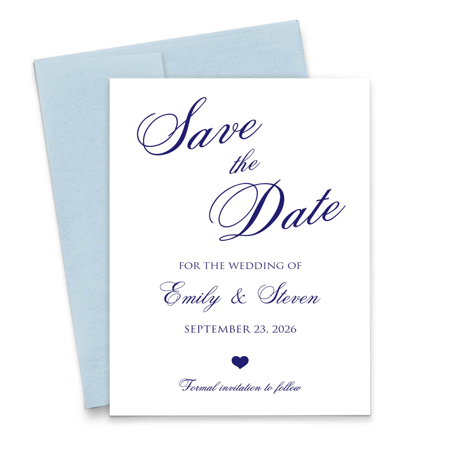 Elegant Calligraphy Save The Date Invites for Weddings