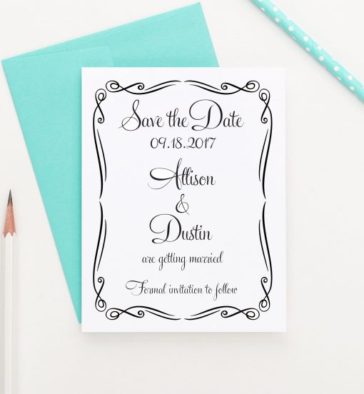 Elegant Custom Save The Date Invitations