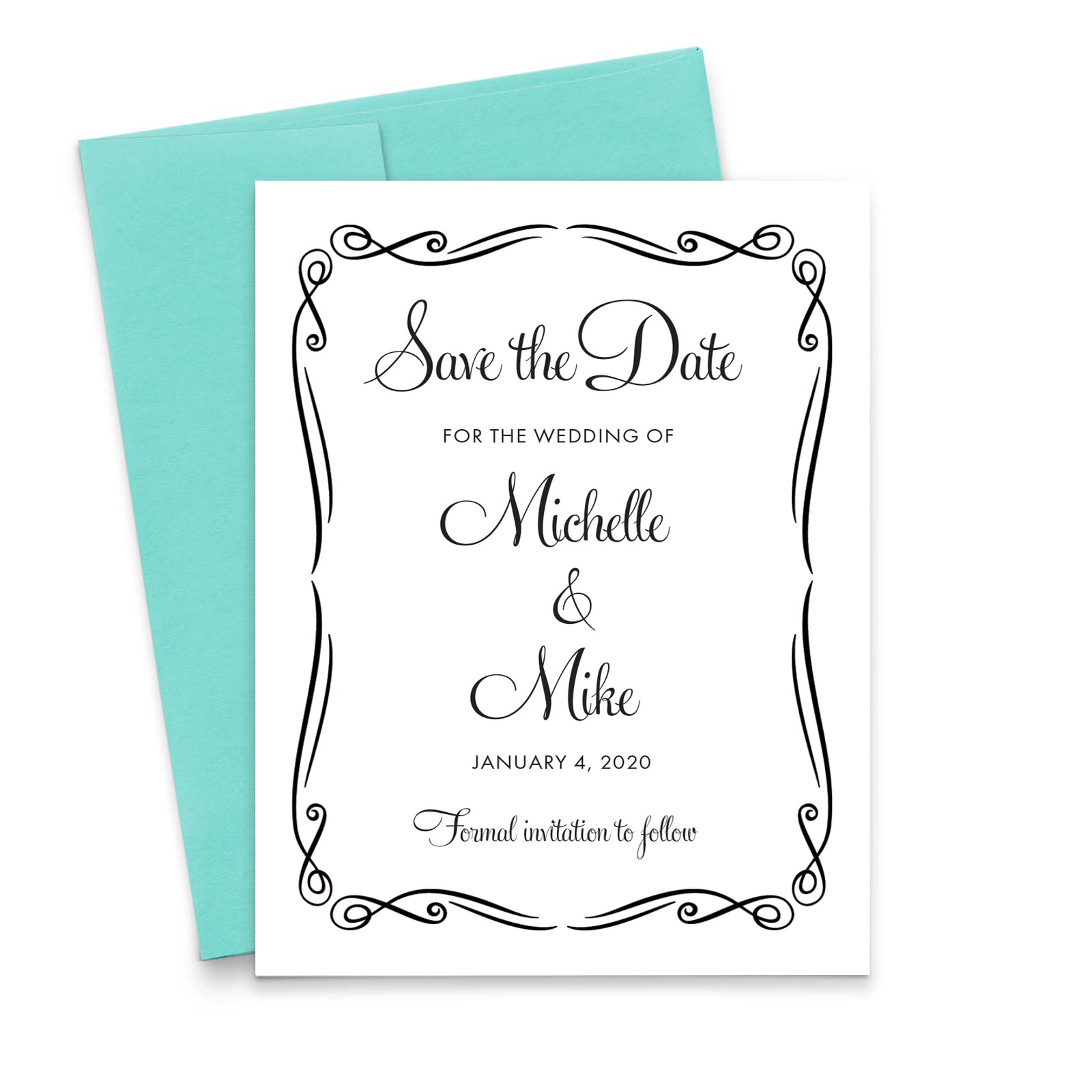 Elegant Custom Save The Date Invitations