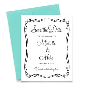Elegant Custom Save The Date Invitations