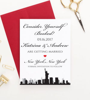 New York Destination Wedding Save The Date Personalized