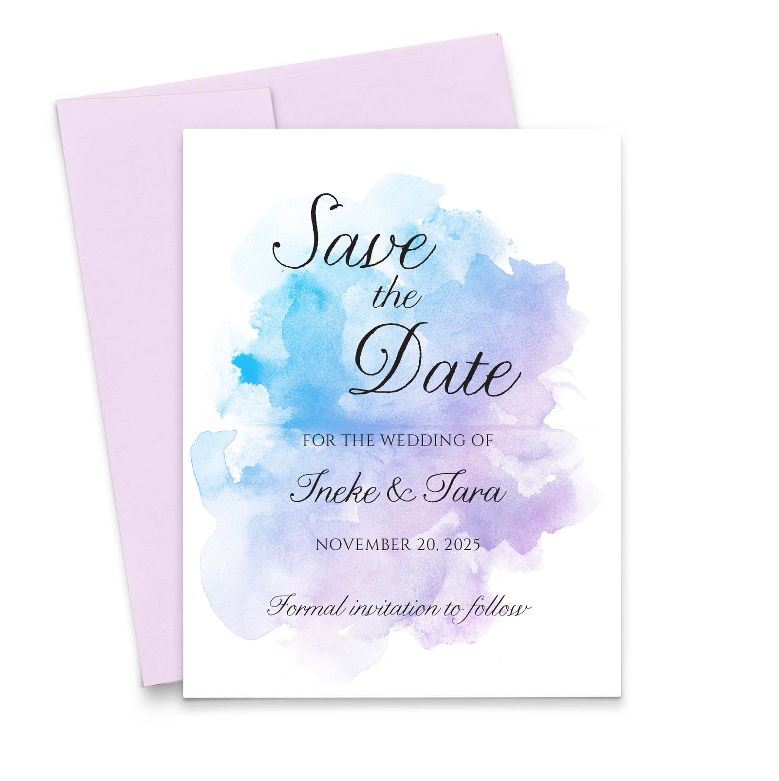 Artistic Custom Watercolor Save The Date