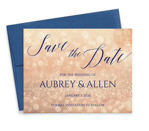 Personalized Champagne Save The Date Invitations