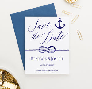 Customized Simple Nautical Save The Date Invitations