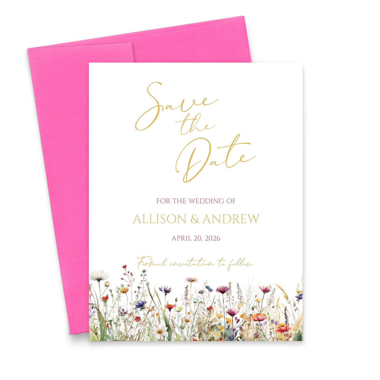 Wildflower Custom Wedding Save The Dates