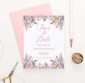 Classy Save The Dates With Florals