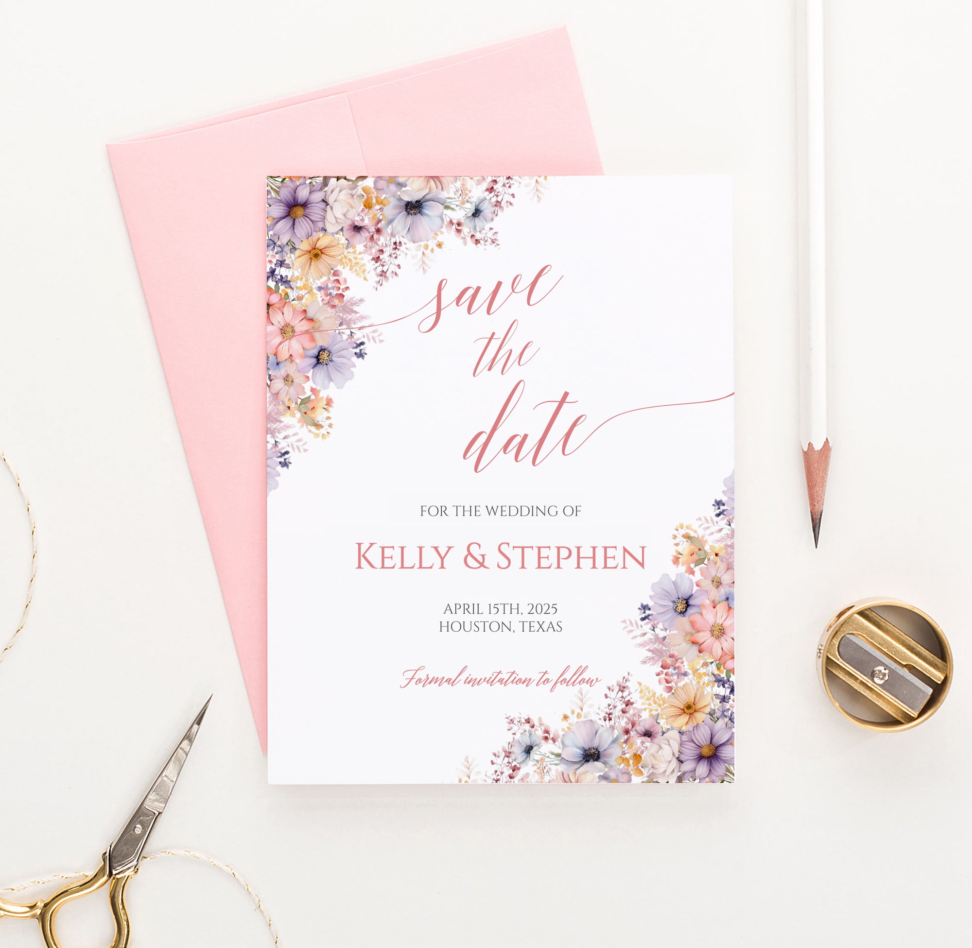Floral Chic Save The Dates
