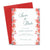 Elegant Save The Date Invitations With Red Flowers