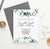 WI002 White Floral Wedding Invitations Personalized flowers elegant greenery invites marriage