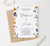 WI005 Customized Autumn Wedding Invitations blue brown elegant fall invites marriage