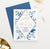 WI009 Customized Elegant Blue Greenery Wedding Invites Navy gold modern marriage ceromony invitations