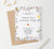 WI014 Cute Floral Wedding Invites Personalized flowers simple modern yellow orange marriage invitations