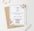 WI027 Personalized Pink Floral Corner Wedding Invitations with Border flowers modern classy classic invites marriage b