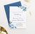 WI029 Classic Blue Greenery Wedding Invitations Customized classy elegant invites marriage b