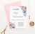 WI055 Pink and Blue Floral Wedding Invites Personalized invitations marriage florals flowers flower elegant modern classy watercolor b
