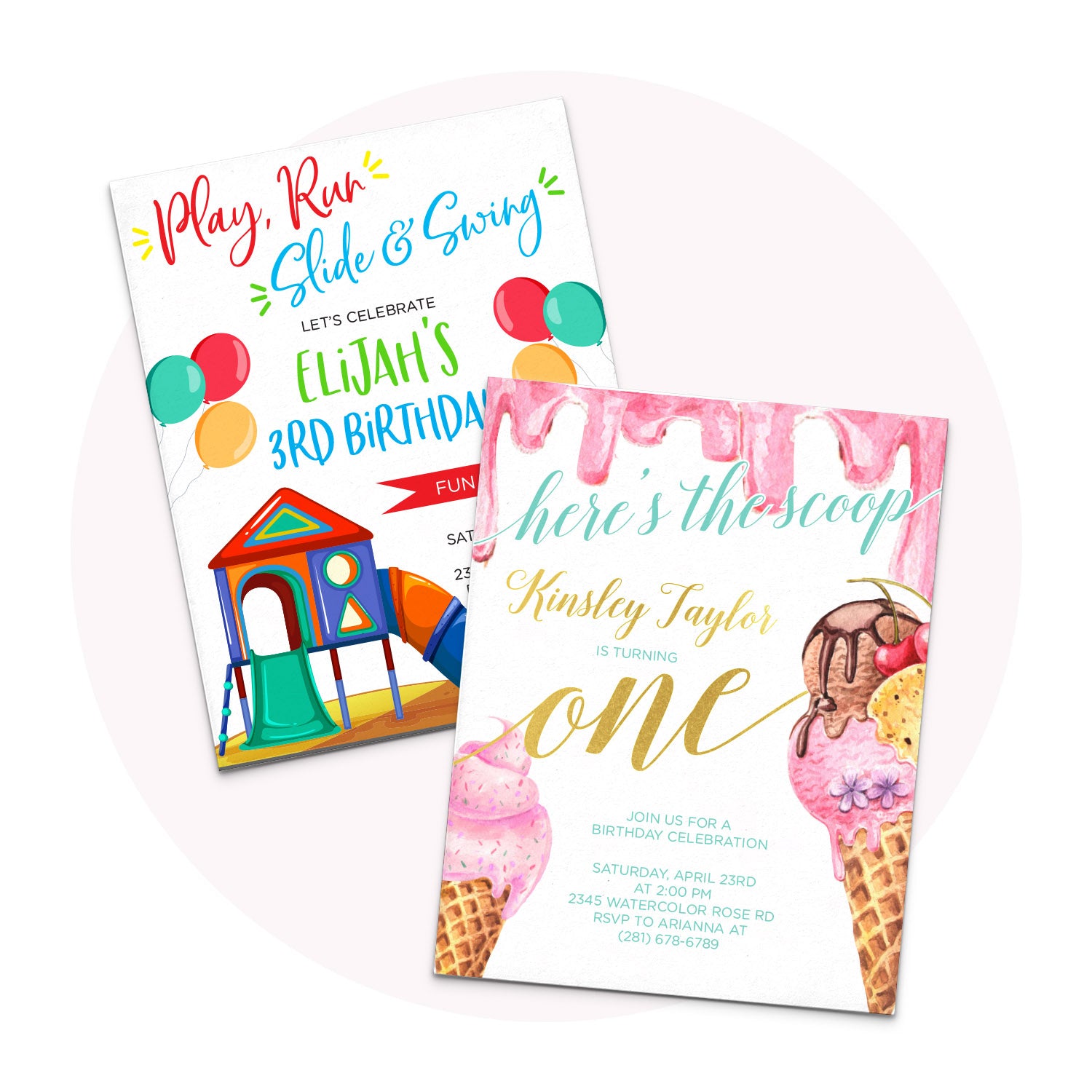 Personalized Birthday Invitations for Kids and Adults