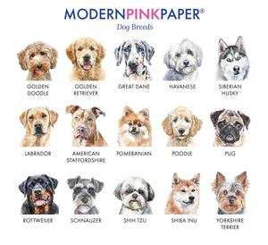 Custom Pug Stationery Note Cards Or Choose Your Dog Breed