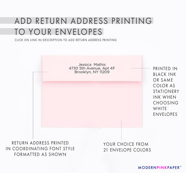 Custom Pink And White Floral Bridal Shower Invitations - Modern Pink Paper