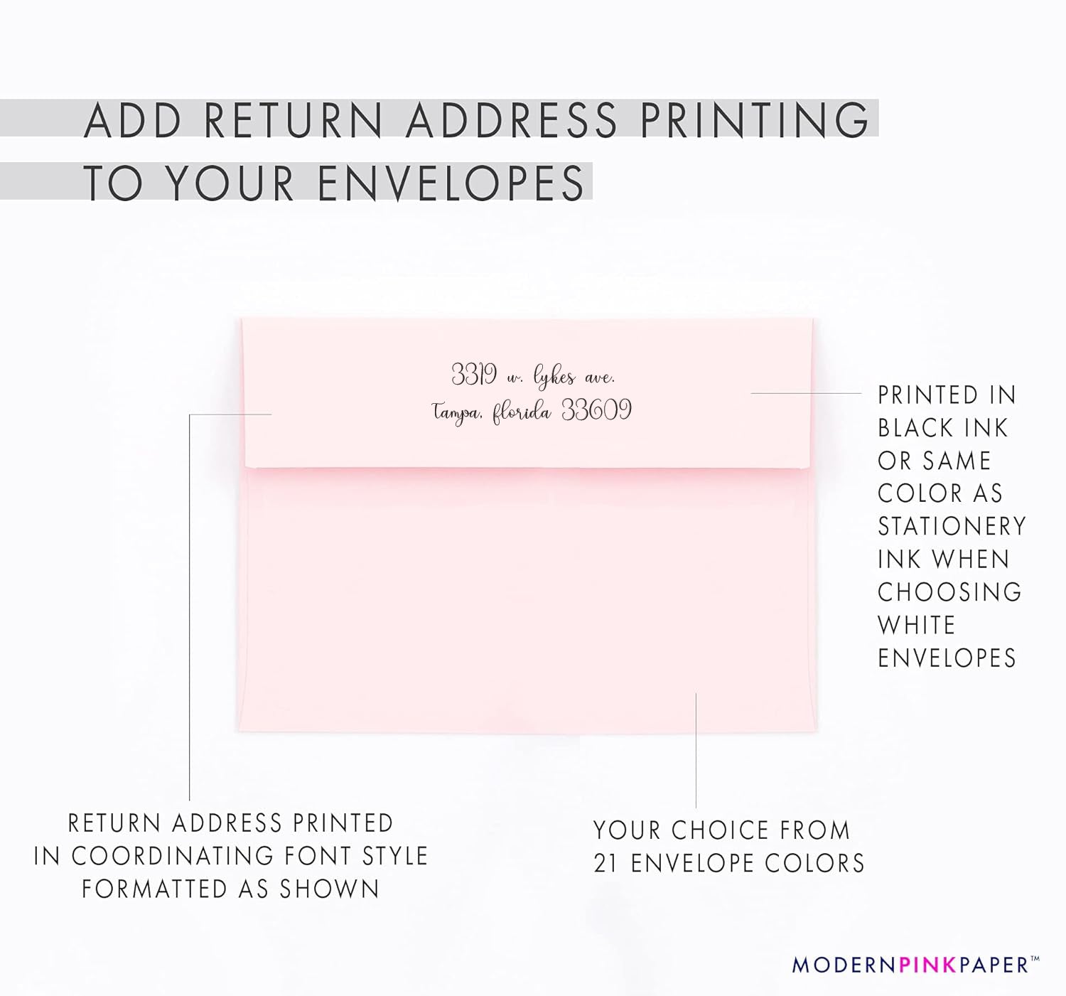 Classic Script Personalized Note Cards for Adults