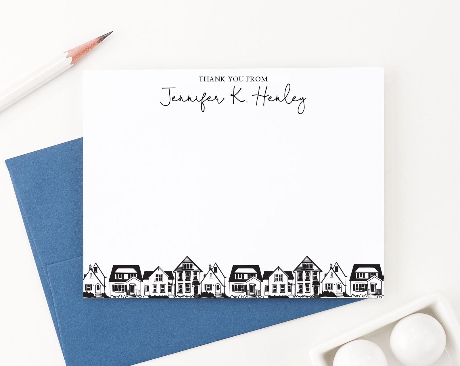 Real Estate Stationery Personalized with Houses