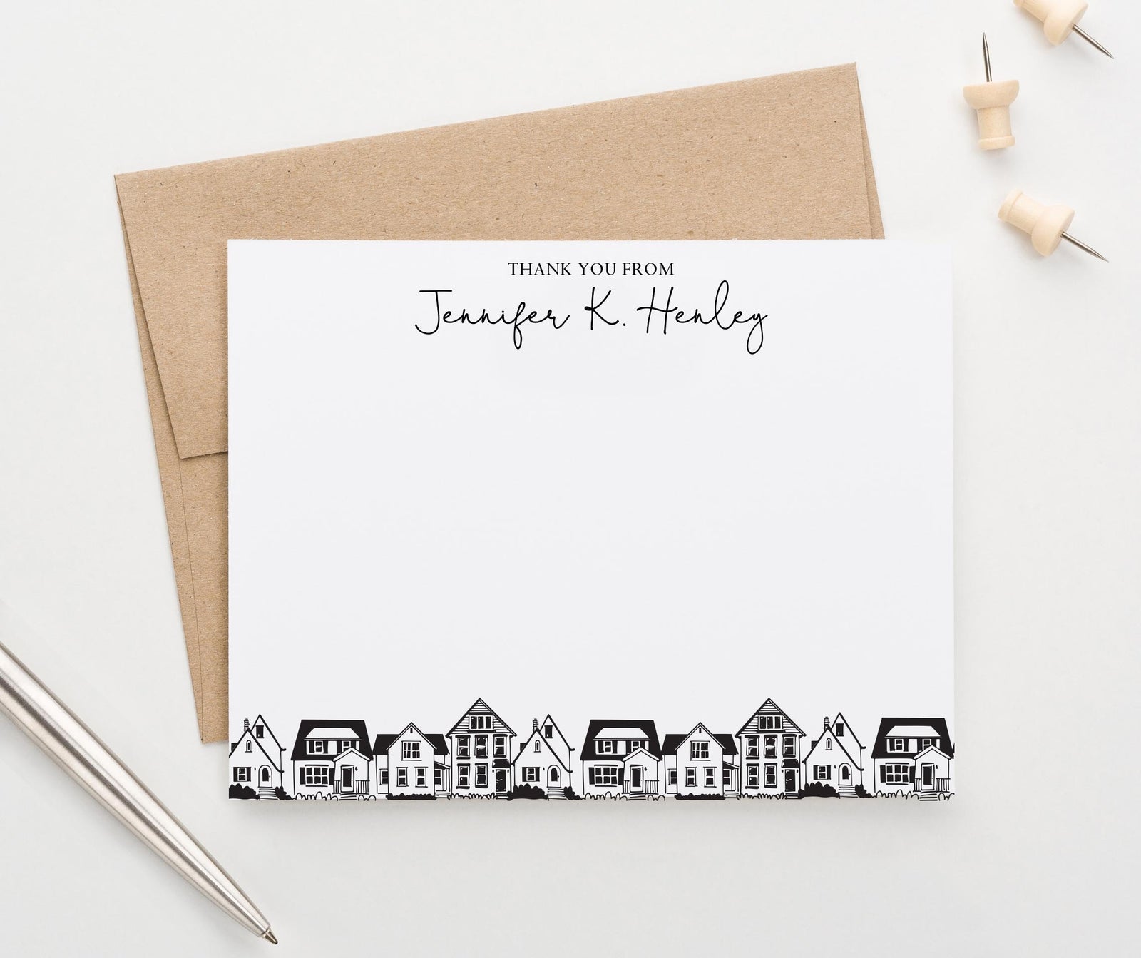 Real Estate Stationery Personalized with Houses