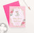 BI030 elegant bunny baby shower invitation personalzed floral rabbit gold glitter 1