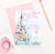 BI107 once upon a time birthday party invites with princess castle fairytale magical 1