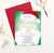 CPI001 santa clause christmas party invitation personalized green gold holiday
