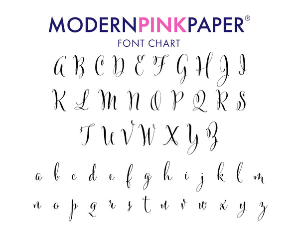 Simple Script Personalized Stationary for Women - Modern Pink Paper