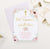 FCI010 pink floral and gold first communion invitations for girls rustic elegant 1
