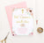 FCI010 pink floral and gold first communion invitations for girls rustic elegant