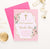 Girls Pink and Gold First Communion Invites with Florals