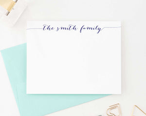 FS001 simple script family stationery personalized couple elegant anniversary gift 1