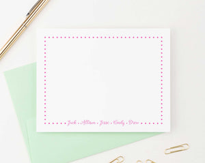 FS002 Polka dot border family personalized stationery simple couples 2