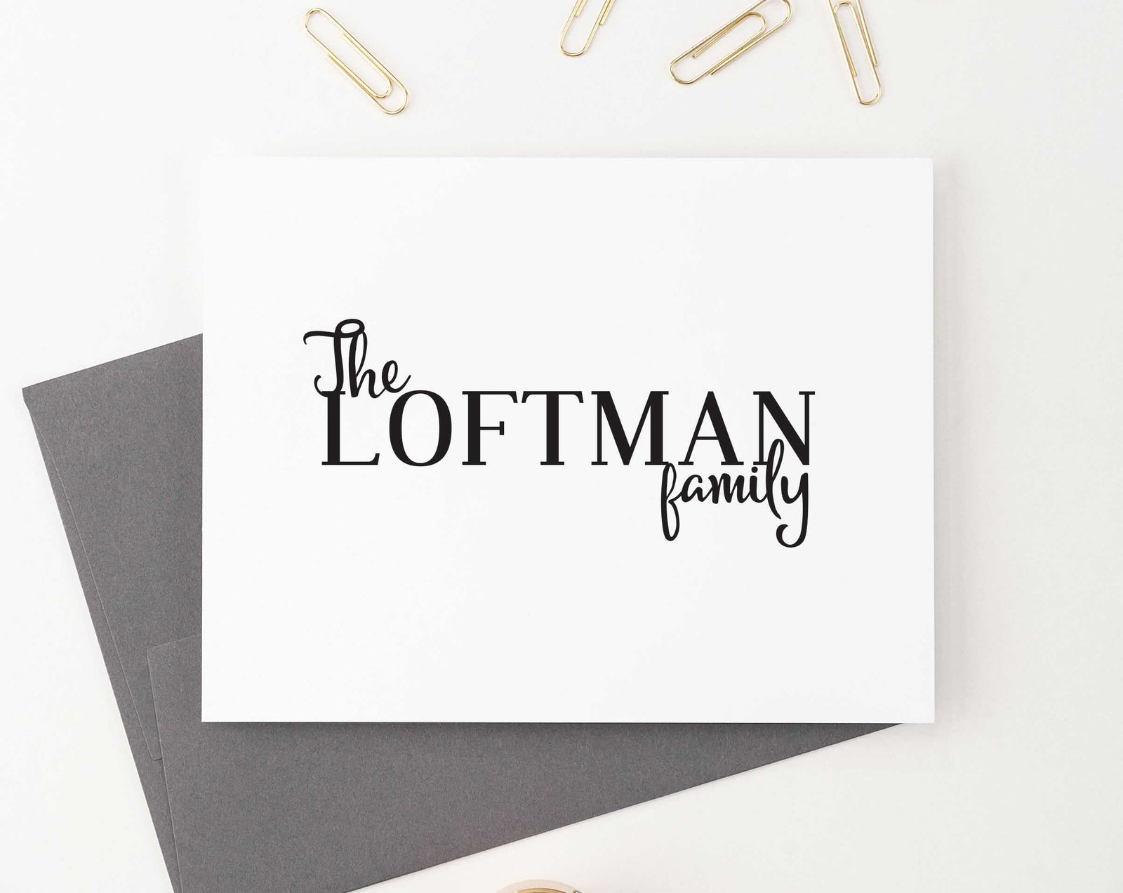 Personalized Simple Folded Couples Stationery